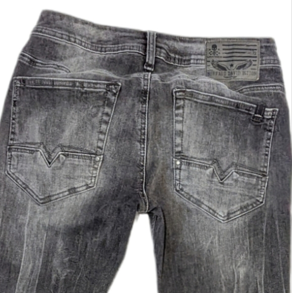 Buffalo David Bitton Max-x skinny stretch black/grey jeans sz 28 - Picture 6 of 9